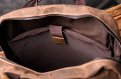 Oil Wax Canvas Mens Cool Backpack Sling Bag Large Sport Bag Travel Bag Hiking Bag for men
