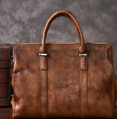 Genuine Leather Mens Cool Messenger Bag Briefcase Work Bag Business Bag for men