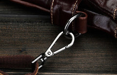 Cool Small Coffee Leather Mens Messenger Bag Shoulder Bag for Men - iwalletsmen