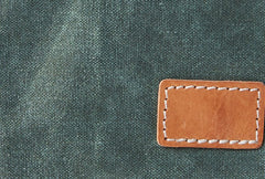 Small Canvas Leather Mens Box Bag Zipper Storage Bag Purse for Men - iwalletsmen