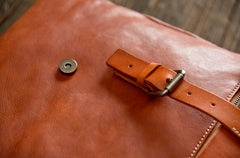 Handmade Leather Mens Women Cool Backpack Sling Bag Large Brown Travel Bag Hiking Bag for men