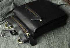 Mens Leather Small Side Bag COURIER BAG Waist Pouch Holster Belt Case Belt Pouch for Men - iwalletsmen