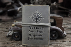 Handmade Leather Mens Cool billfold Wallet Passport Card Holder Small Card Slim Wallets for Men