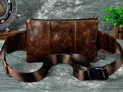 Vintage Leather Mens Fanny Pack Waist Pack Hip Pack Belt Bag for Men - iwalletsmen