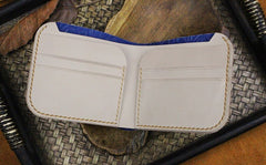 Handmade Leather Floral Mens Cool Slim Leather Wallet Men billfold Wallets Bifold for Men