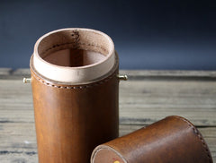 Handmade Leather Pencil Holder Pencil Case Pencil Barrel Case - iwalletsmen