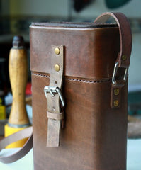 Handmade Leather Mens Small Box Bag Shoulder Bag Messenger Bag for Men - iwalletsmen