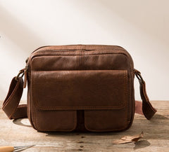 Cool Small Leather Mens Messengers Bag Shoulder Bag for Men - iwalletsmen