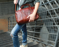 Vintage Leather Cool Mens Handbag Shoulder Bag Travel Bag for men - iwalletsmen