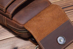 HANDMADE LEATHER MENS WAIST BAG HIP PACK BELT BAG FANNY PACK BUMBAG FOR MEN - iwalletsmen