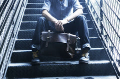 Cool Leather Mens Briefcase Messenger Bags Handbag Shoulder Bag for men - iwalletsmen