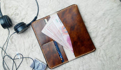 Vintage Coffee Leather Bifold Mens Long Wallet Leather Long Wallets for Men - iwalletsmen