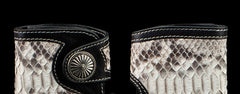 Handmade Leather Biker Wallet Mens Cool billfold Chain Wallet Trucker Wallet with Chain