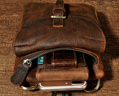 Cool Mens Leather Side Bag Belt Pouch Holster Belt Case Pack Waist Pouch for Men - iwalletsmen