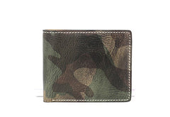Cool Leather Mens Camouflage Small Wallet Front Pocket Wallet Slim Wallet for Men - iwalletsmen