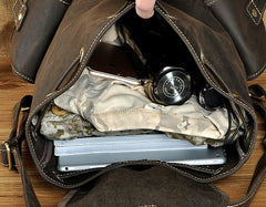 Cool Leather Mens Backpack Vintage Travel Backpack School Backpack for men - iwalletsmen
