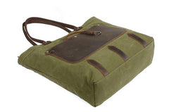 Mens Waxed Canvas Large Tote Bag Canvas Handbag Canvas Shoulder Bag for Men - iwalletsmen
