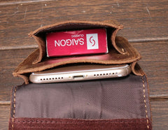 Leather Mens Cigarette Cases with Belt Loop Cell Phone Holster Belt Pouch for Men - iwalletsmen