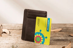 Leather Mens Slim Card Holder Front Pocket Wallets Card Wallet for Men - iwalletsmen
