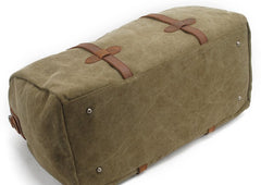 Mens Waxed Canvas Overnight Bag Canvas Weekender Bag Canvas Travel Bag for Men - iwalletsmen