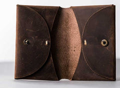 Leather Men Card Holder Wallet Change Bifold Small Wallet for Men - iwalletsmen