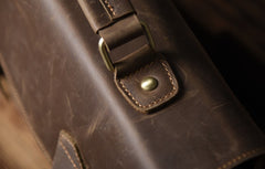 Genuine Leather Mens Cool Messenger Bag Briefcase Work Bag Business Bag for men
