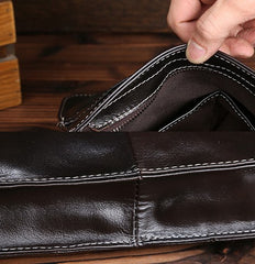 Cool Coffee Small Square Leather Mens Side Bag Messenger Bag Shoulder Bag for Men - iwalletsmen