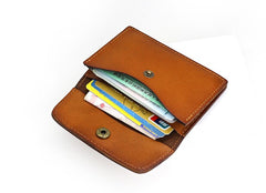 Leather Mens Card Wallet Front Pocket Wallet Small Slim Wallets Change Wallets for Men - iwalletsmen