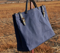 Mens Leather Canvas Large Handbag Canvas Weekender Bag Canvas Travel Bag for Men - iwalletsmen