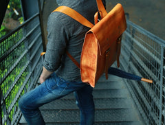 Leather Mens School Backpacks Travel Backpacks Laptop Backpack for men - iwalletsmen