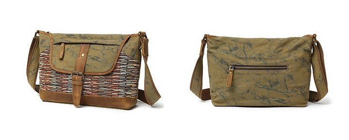 Mens Canvas Rustic Side Bag Messenger Bag Camera Courier Bag Shoulder Bag for Men - iwalletsmen