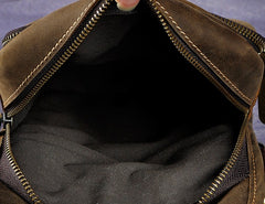 Vintage Leather Mens One Shoulder Backpack Sling Bag Chest Bag Sling Backpack for men - iwalletsmen
