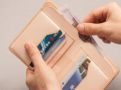 Leather Men Small Wallet Bifold Vintage Wallet for Men - iwalletsmen