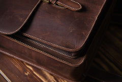 Handmade Leather Mens Cool Backpack Sling Bag Large Travel Bag Hiking Bag for men