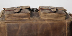 Handmade Leather Mens Cool Messenger Bag Work Bag Backpack Travel Bag Briefcase Bag for men
