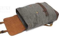 Cool Canvas Leather Mens School Backpack Laptop Backpack Canvas Travel Backpack Canvas for Men - iwalletsmen