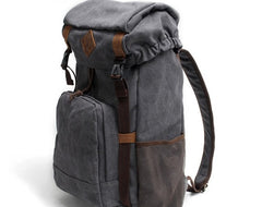 Cool Waxed Canvas Mens Hiking Backpacks Canvas Travel Backpack for Men - iwalletsmen