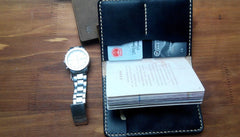Mens Leather Slim Passport Wallets Leather Small Travel Wallet for Men - iwalletsmen