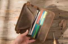 Cool Canvas Leather Mens Bifold Long Wallet Long Wallet for Men - iwalletsmen