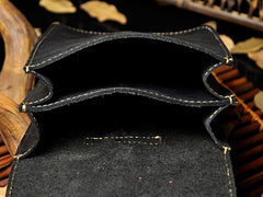 Small Leather Belt Pouch Mens Holsters Belt Cases Cell Phone Waist Pouch for Men - iwalletsmen