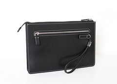 Cool Handmade Leather Mens Wristlet Bag Clutch Zipper Clutch for Men - iwalletsmen