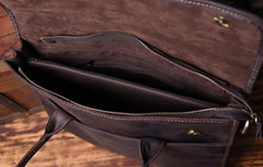 Genuine Leather Mens Cool Messenger Bag Briefcase Work Bag Business Bag for men