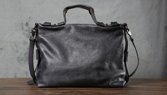 Handmade Leather Mens Cool Messenger Bag Briefcase Work Bag Business Bag Laptop Bag for men