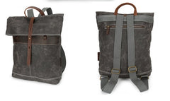 Waxed Canvas Mens Cool Backpacks Canvas Travel Backpack Canvas School Backpack for Men - iwalletsmen