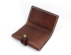 Leather Mens Small Card Wallets Front Pocket Wallet Cool Change Wallet for Men - iwalletsmen