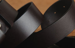 Genuine Leather Punk Rock Biker Trucker Mens Belt Men Black Coffee Belt for Men