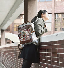 Vintage Canvas Gray Mens Backpack Canvas Travel Bag Canvas School Bag for Men - iwalletsmen