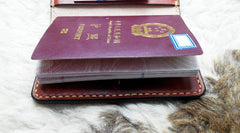 Handmade Leather Mens Small Passport Wallets Travel Wallets for Men - iwalletsmen