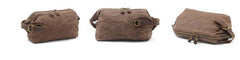 Cool Canvas Leather Mens Zipper Wristlet Bag Vintage Clutch Zipper Bag for Men - iwalletsmen