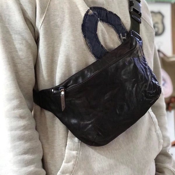 Cool Leather Mens FANNY PACK MENS WAIST BAG HIP PACK BELT BAG FOR MEN - iwalletsmen